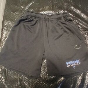 Prime Baseball Men's Black Athletic Shorts with Logo
